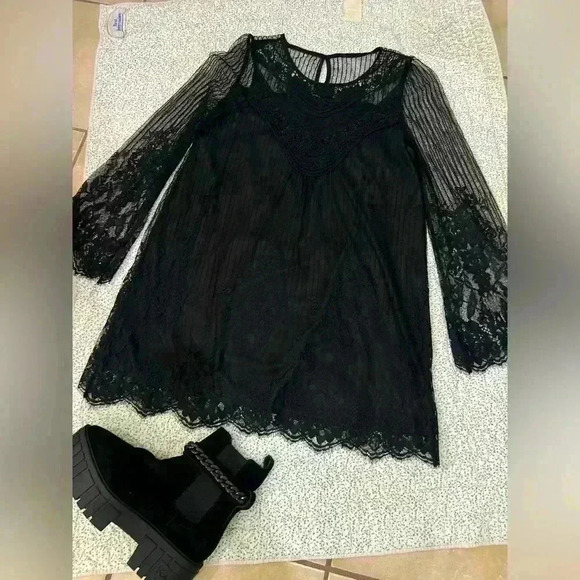 Blu pepper women’s dress size med Dark black color - Picture 2 of 12